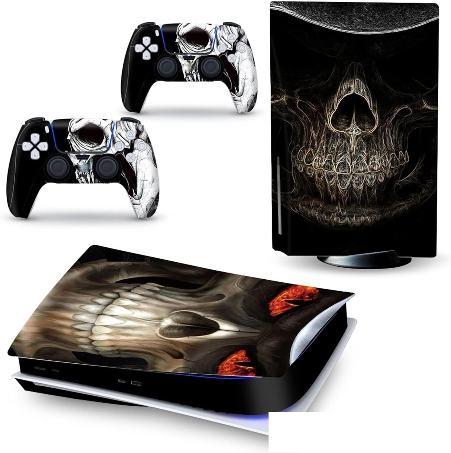 保護 PS5用スキン ディスク版＆デジタル版 コンソール＆コントローラー用 ビニールカバースキンラップ キズ防止、互換性あり 適合機 保護 PS5用スキン  ディスク版＆デジタル版 コンソール＆コントローラー用 ビニールカバースキンラップ キズ防止、互換性あり 適合機 保護 ... デカールスキン PS5ディスク版コンソールと2つのコントローラー用のアニメデカールスキンビニールカバースキンラップ、気泡のない、耐久