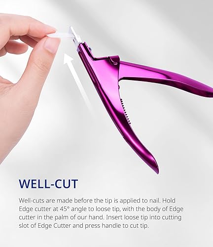 Miniatura 3 de AIRSEE Cortaúñas acrílicas profesionales ajustables de acero inoxidable, cortadores de uñas postizas para uñas acrílicas artificiales, herramienta