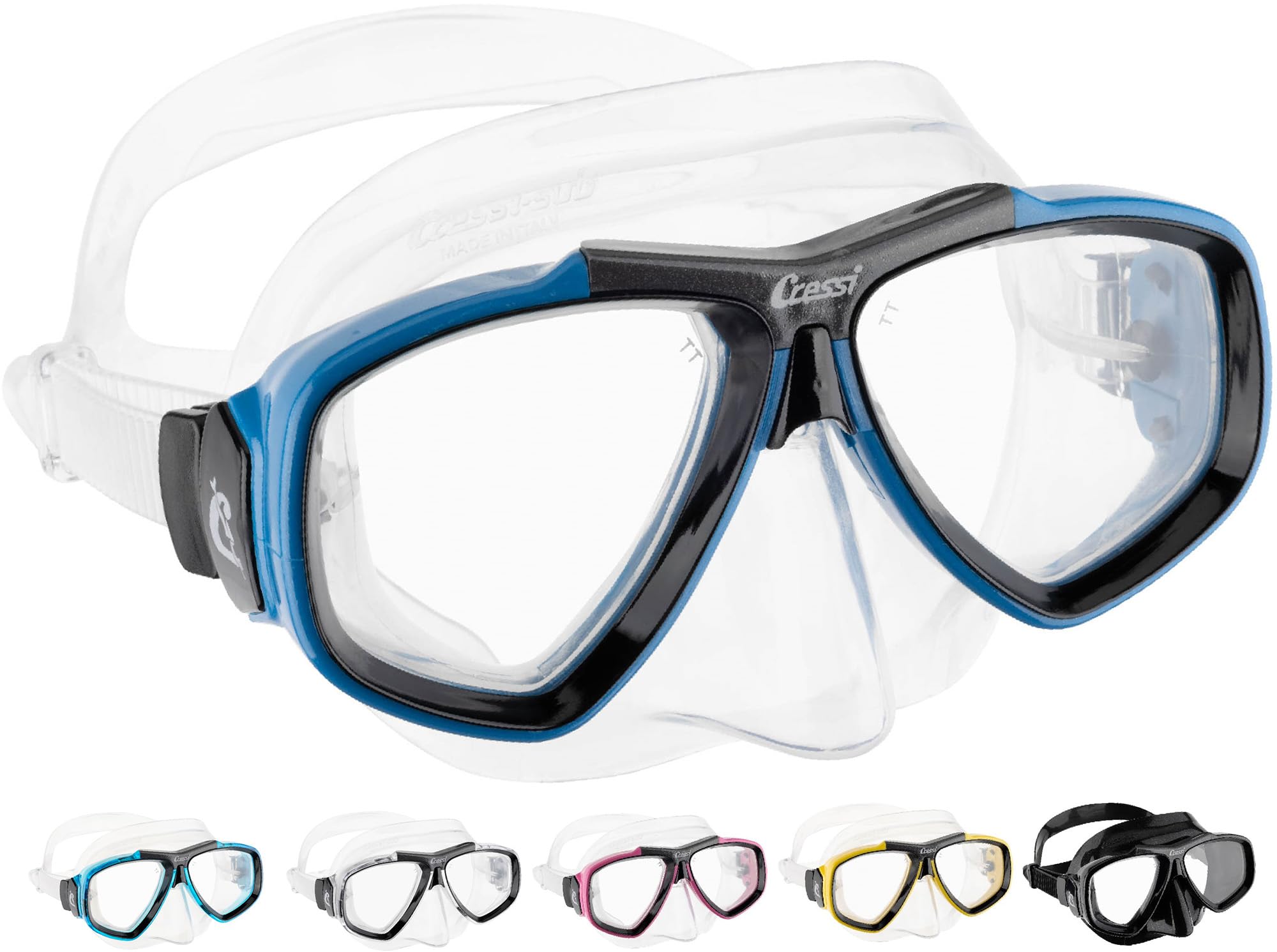 CressiFocus - Scuba Diving Snorkeling Mask - Optical Lenses Available (Separately Purchase)