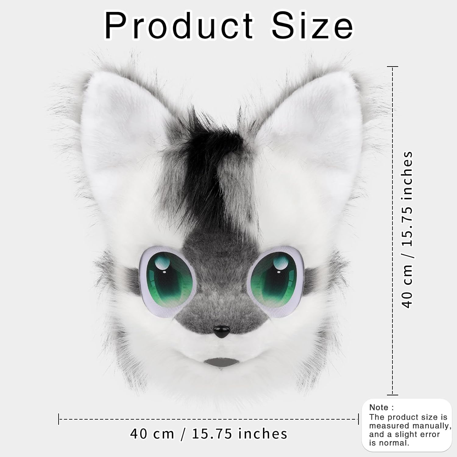 Animal Dog Head Mask Faux Fur Furry Plush Fursuit Headgear Halloween Carnival Party Costume Cosplay Accessories - Image 3