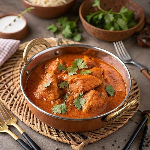 Vista 691 de Shan Mezcla de receta y condimento de pollo con mantequilla, 1.76 oz (50 g) – Polvo de especias para pollo jugoso en salsa rica de tomate