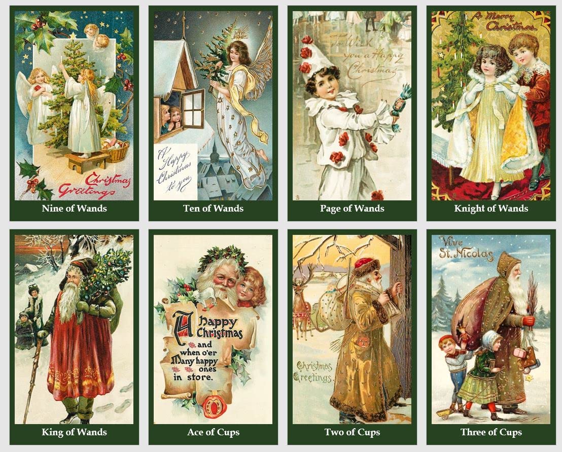 Amazon.com: Christmas Tarot Deck | Vintage Santa-Themed Tarot