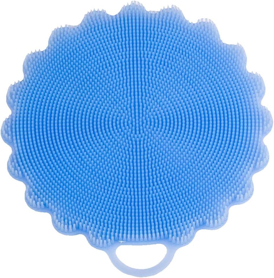 Silicone Dish Sponge, Durable, Non Stick Cleaning Kitchen Brush, Perfect for Your Dish, Pot, Pan, Bowl – Non-Abrasive Insulation Pad to Hold Hot Pans or for Bathing and Washing Face