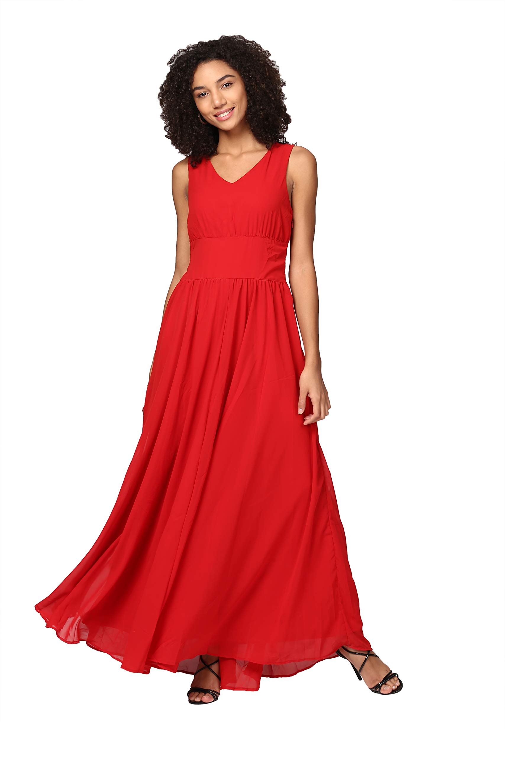 HarpaWomen's Polyester Empire Waist Maxi Dress