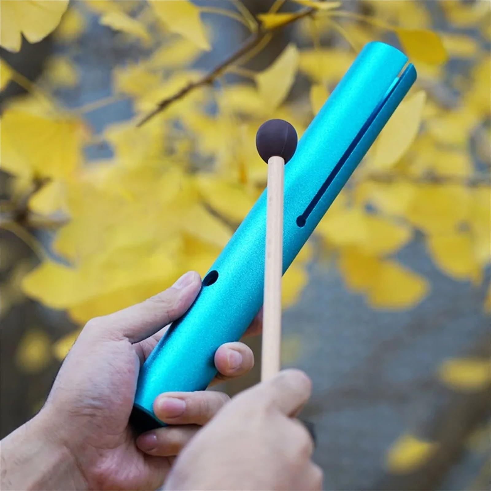 Tubo Wah DEF Note de aluminio, minitubo portátil for meditación, sanación sonora, instrumentos musicales percusión raros for regalo infantil Tubo Wah Wah de Aluminio(Blue D Note 28cm)