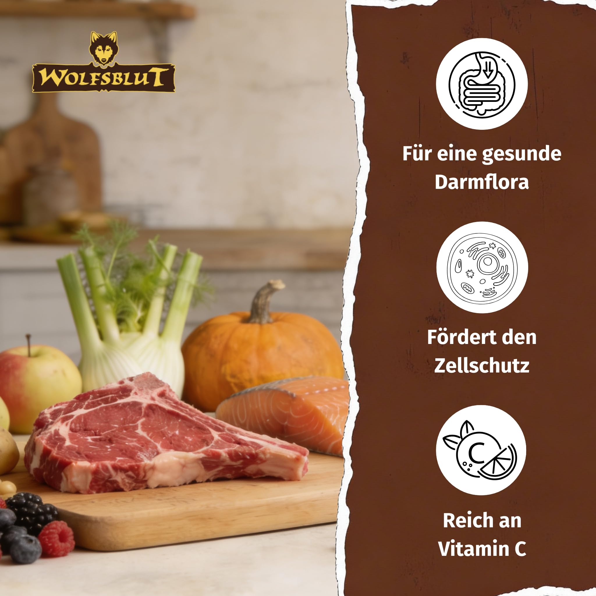 WOLFSBLUT – Green Valley Adult | Trockenfutter mit natürlichen Zutaten und Superfoods für ausgewachsene Hunde. Getreidefreies Alleinfutter ohne Zusatzstoffe im Beutel | 12,5kg Lamm und Lachs