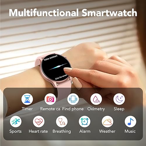 Miniatura 6 de Reloj inteligente, reloj inteligente de 1.39 pulgadas para mujer (respuestahacer llamadas), rastreador de actividad física con monitor de frecuencia