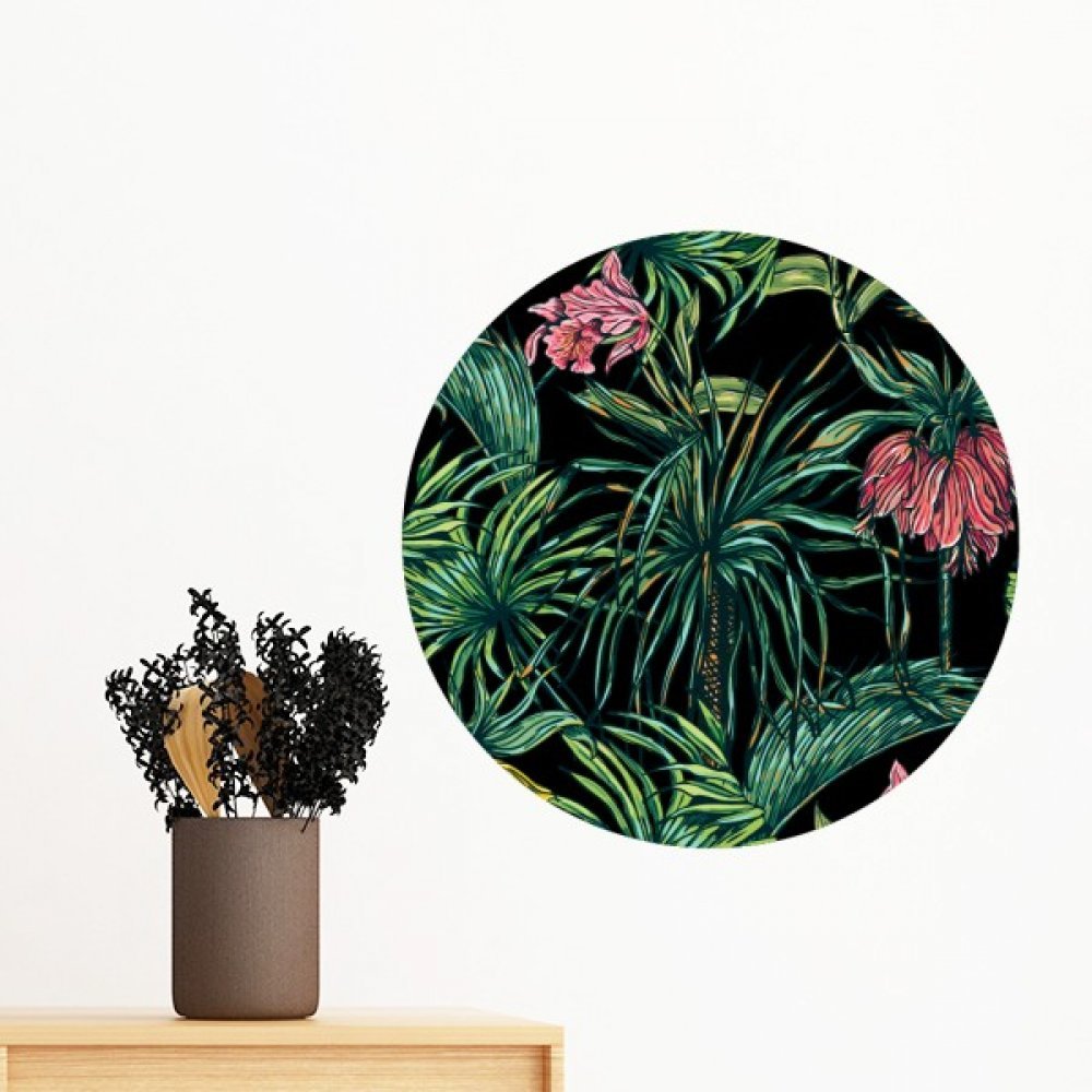 Sticker fleur plante feuille sombre ciel pour creer une ambiance de chambre cosy