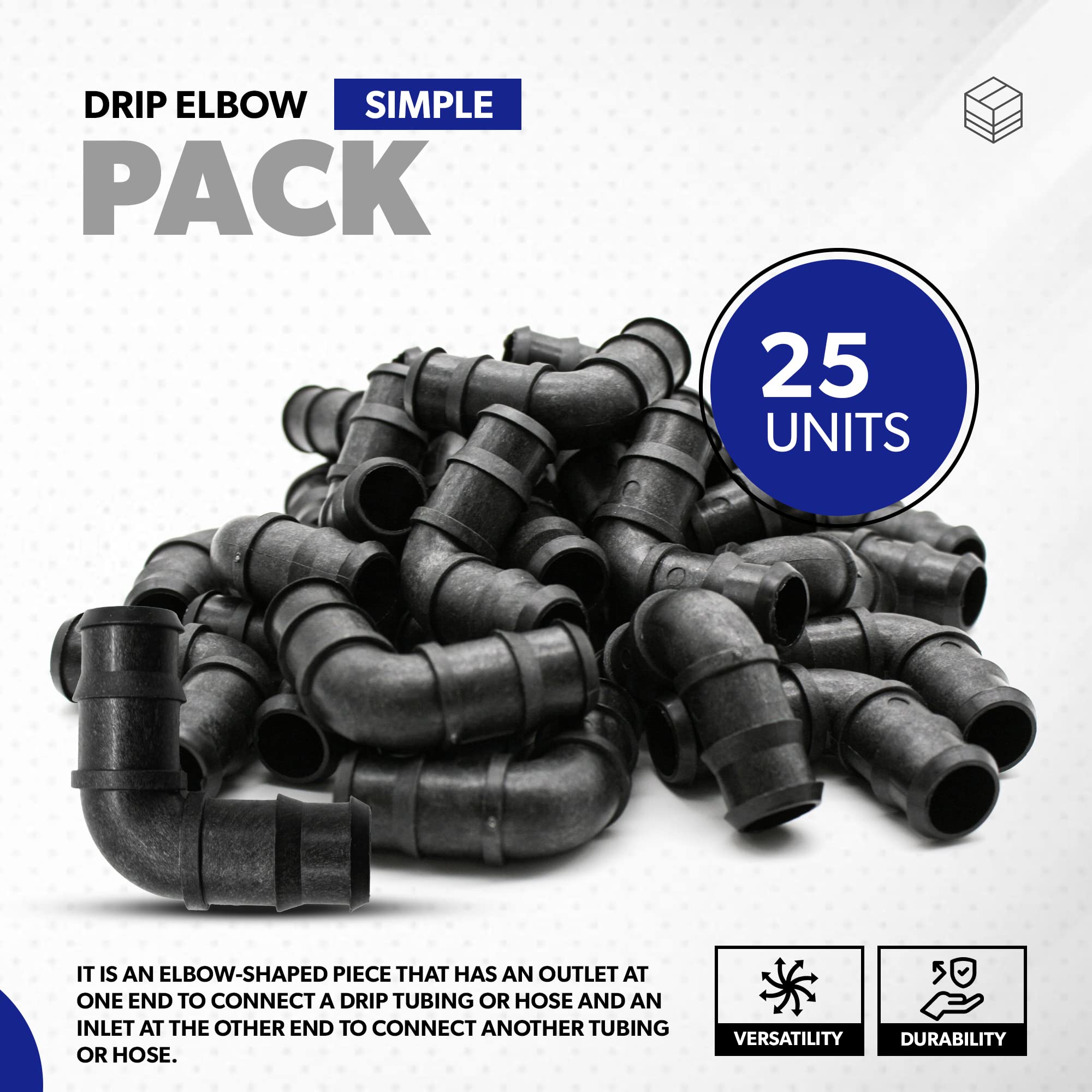 DOJA Gomiti Per Irrigazione A Goccia 16mm | Confezione Da 25 Pezzi Con Anello Di Sicurezza Per Tubo Giardino - 2
