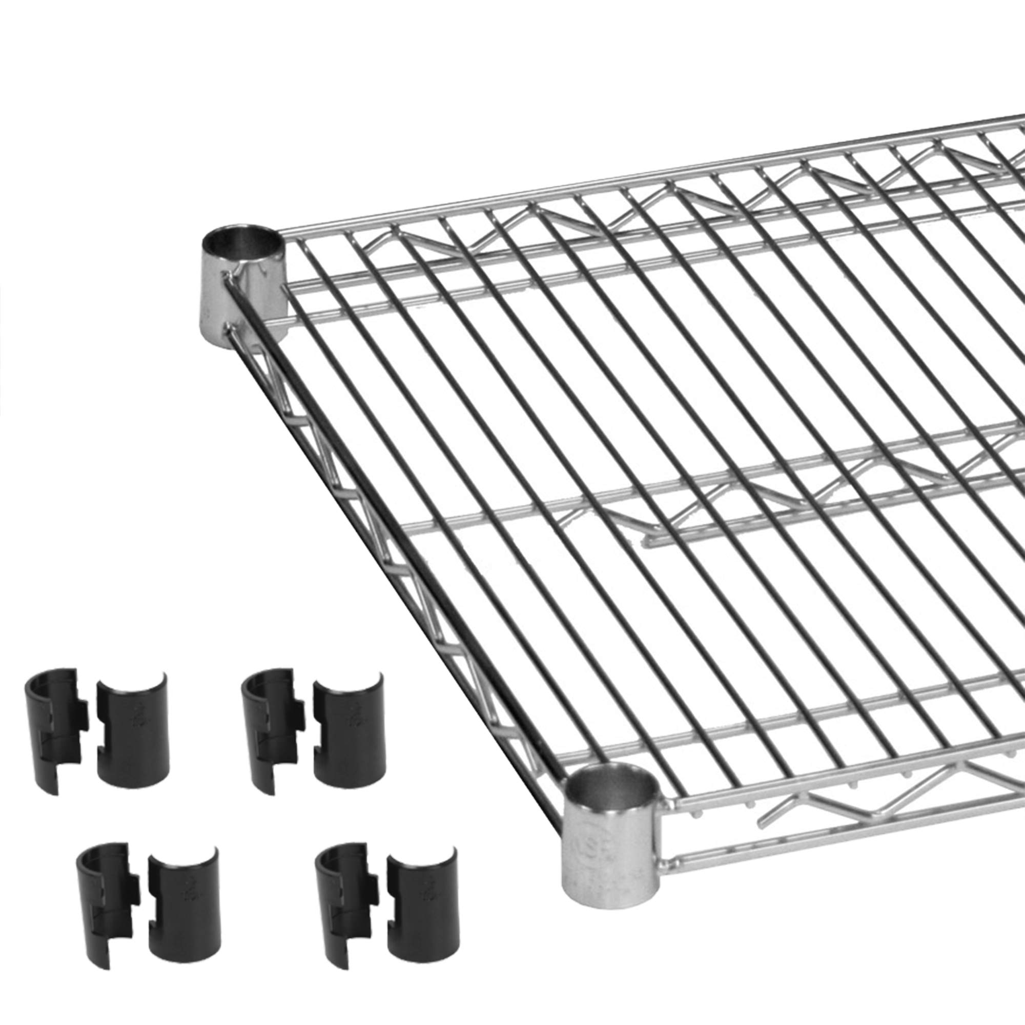 Thunder Group CMSV2124 Estantería de alambre, 53.3 cm x 61.0 cm, acabado cromado, NSF, paquete de 2