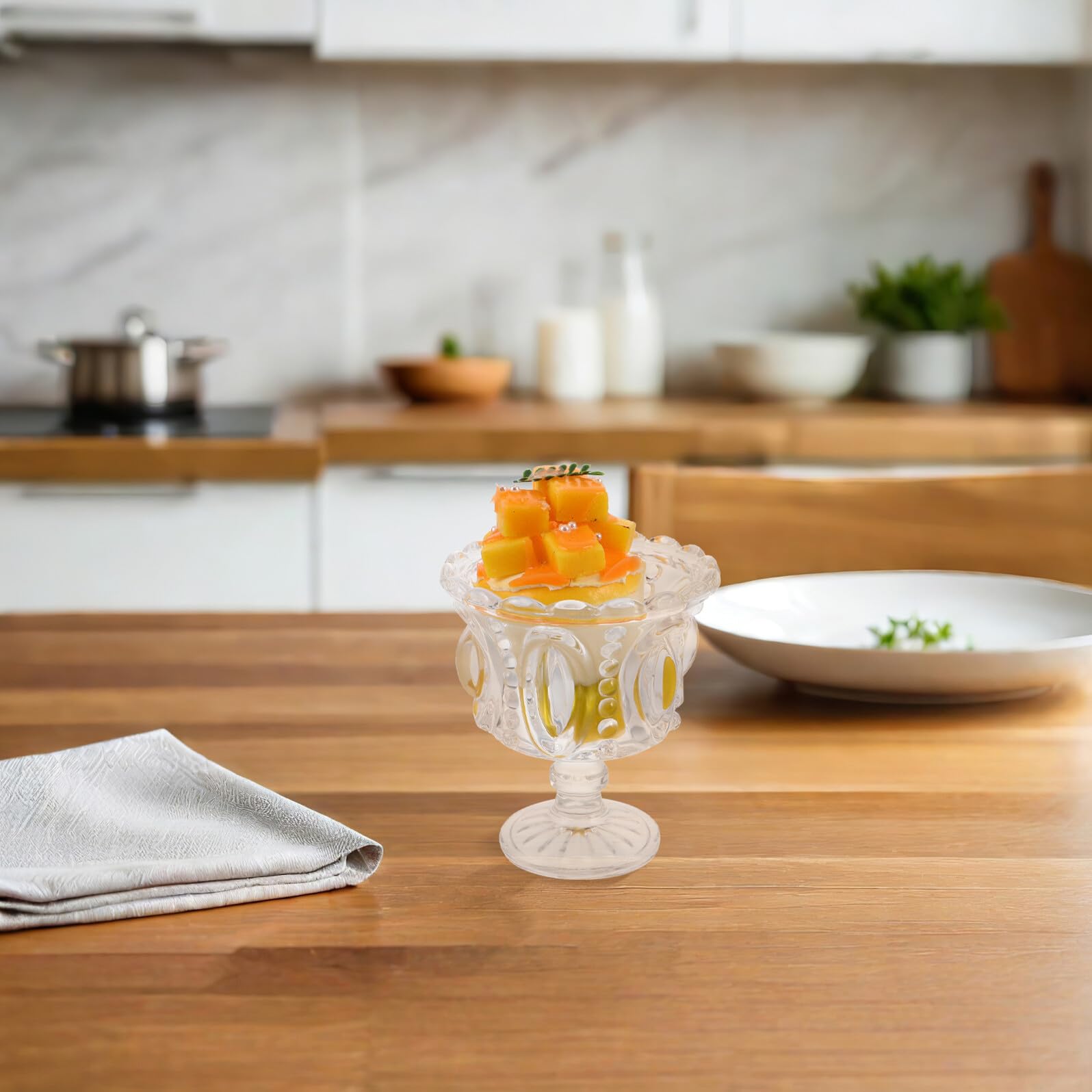 2 Piezas Cuencos de Vidrio para Postres Cuencos Transparentes Tazas para Helado para Pudín y Trifle
