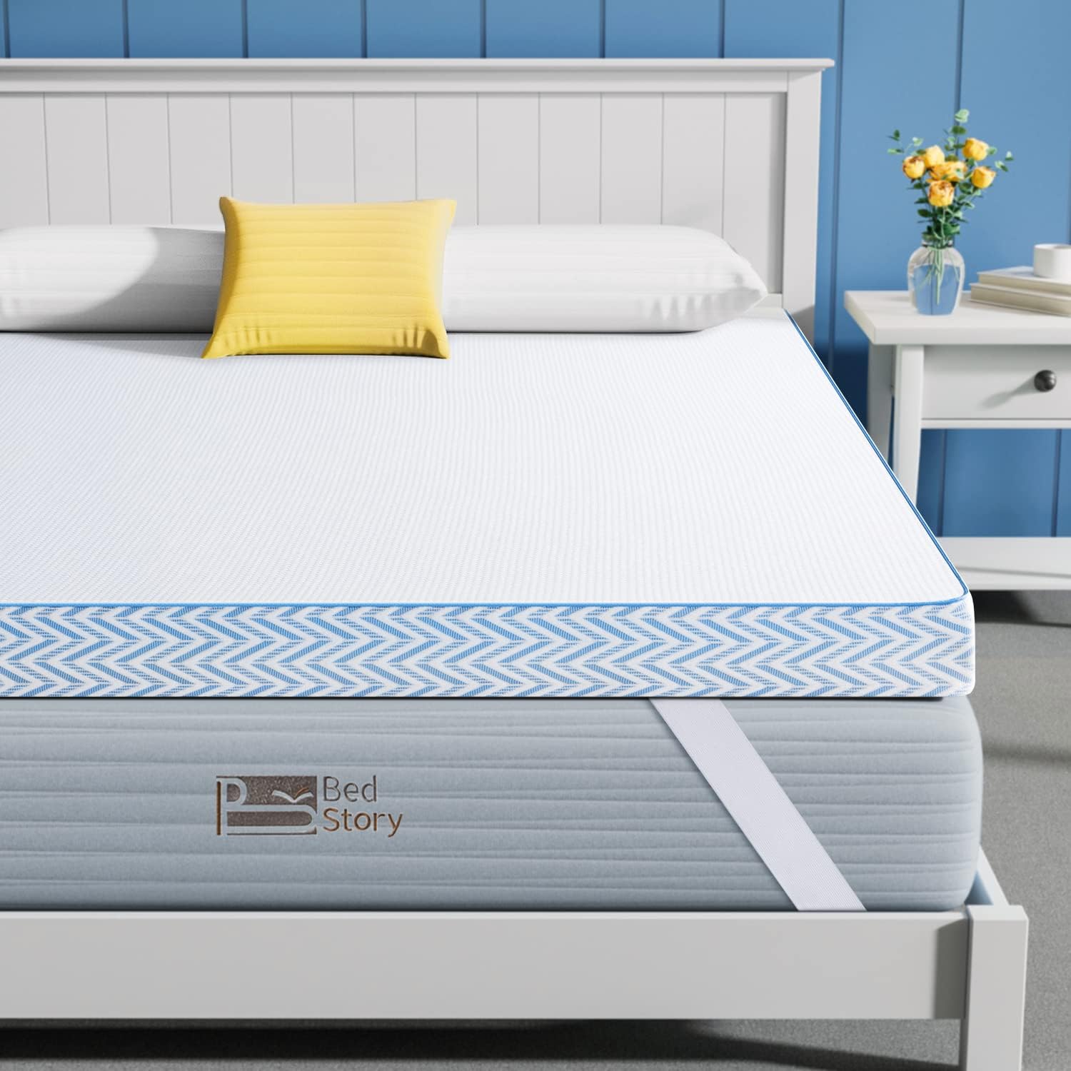 BedStory 3 Inch Firm Memory Foam Mattress Topper King Size