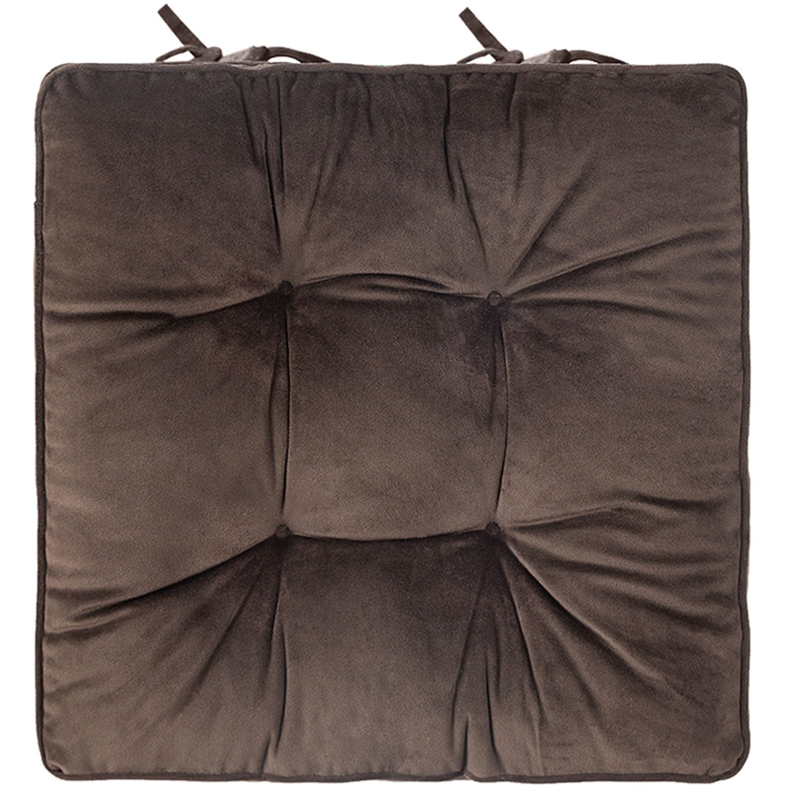 Coussin de chaise de salle à manger 43x43x8cm avec attaches et housse amovible - Coloris E