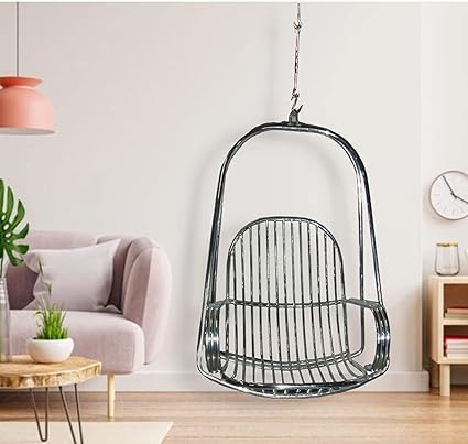Kaushalendra Stainless Steel Hanging Swing Jhula with Cushion and Accessory - 150 kg Capacity (Steel)
