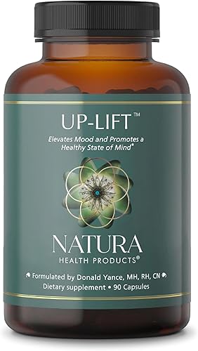 Natura Health Products Suplemento Up-Lift, fomenta el estado de ánimo positivo y la perspectiva mental, con Ashwagandha, verruga de San Juan,