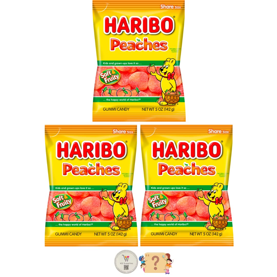 Haribo Gummi Candy Soft & Chewy Delicious Gummies, (Pack
