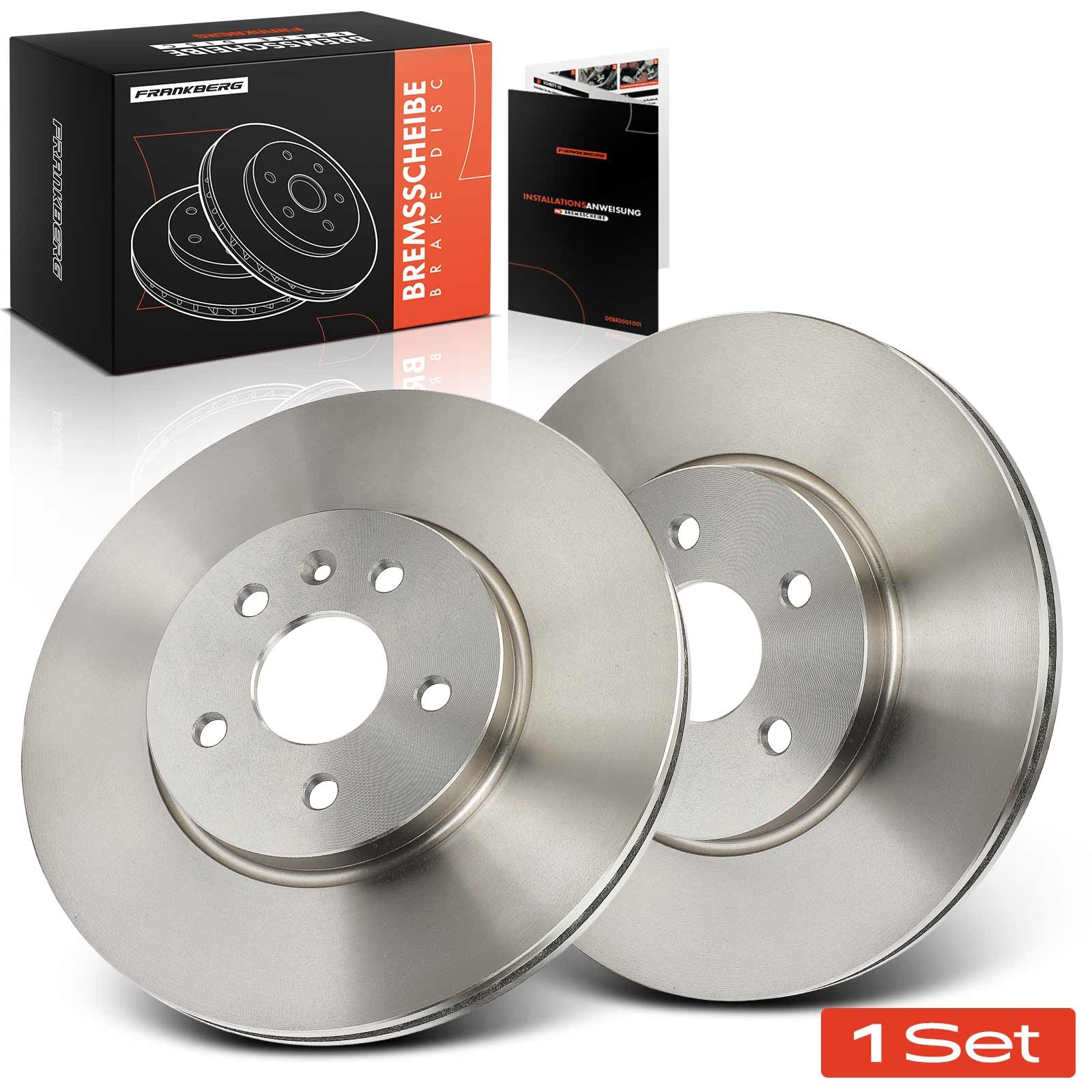 Frankberg 2 discos de freno delanteros ventilados de ⌀300 mm 13502059 | Compatible con: Mokka/Mokka X J13, Trax