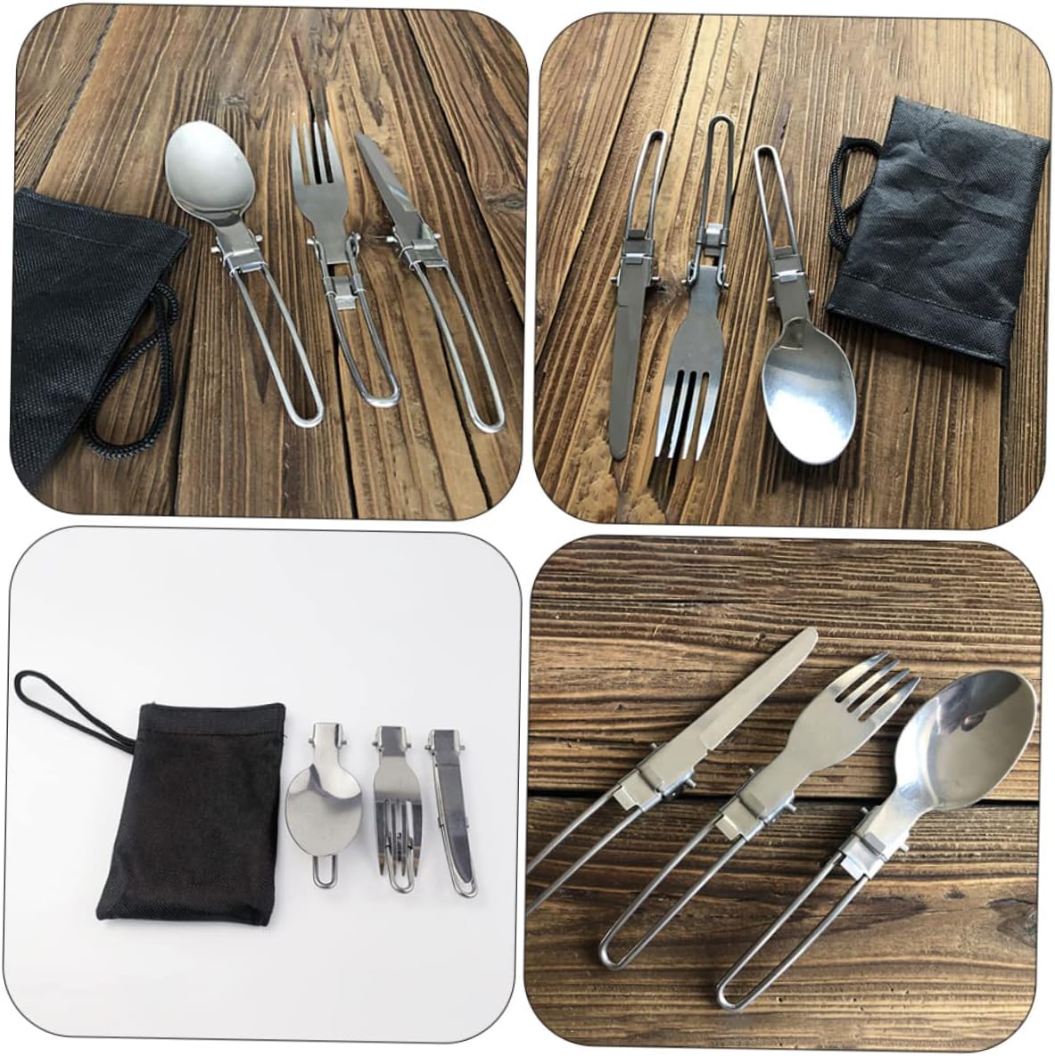 Milisten Portable Camping Cooking Set Collapsible Cookware Lightweight Aluminum Pot and Utensils for 1-2 Person Outdoor Picnics and Hiking