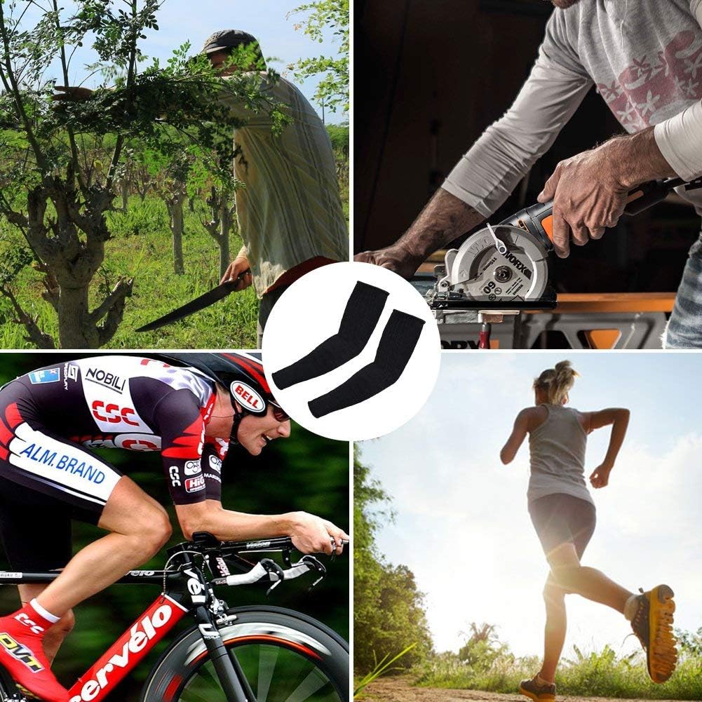 Arms Protector Sleeves,1 Pair Heat Resistant Forearm Sleeves, High Elastic Long Glove Protective Sleeve, Safety Cut Proof Arm Kevlar Sleeve, Soft and Washable : Sports & Outdoors