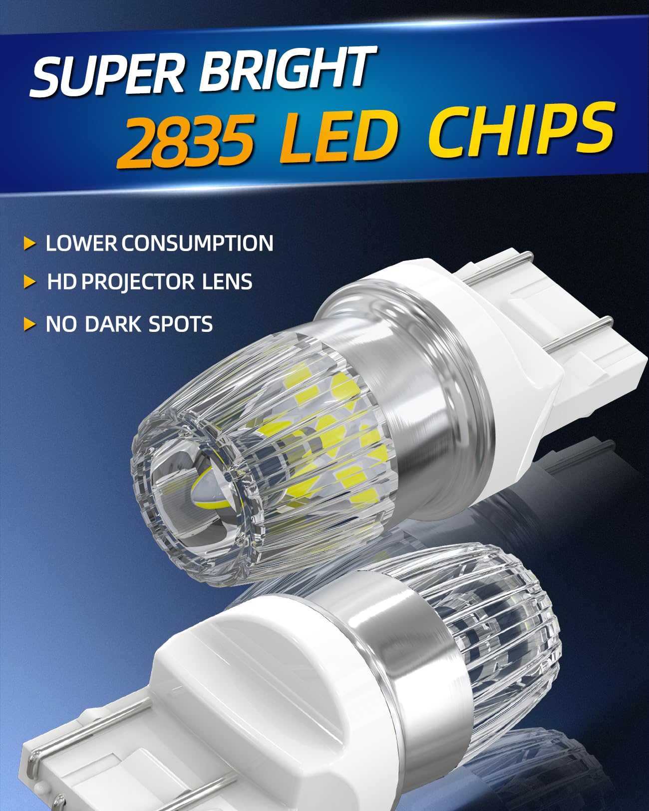 Żarówki LED T20 W21W W21/5W 7440 7443 992 12 V 24 V do samochodu światło cofania do jazdy dziennej DRL Kierunkowskazy światła wstecznego hamulca tylnego 6500K białe 2 szt