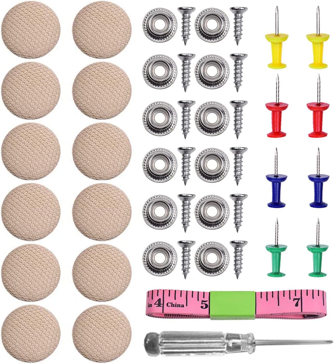 Car Roof Repair Kit, 70 Pieces Car Roof Headliner Repair Button 70