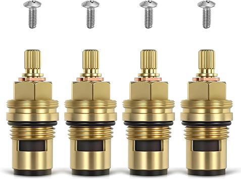2Set Ceramic Cartridge Compatible with Grohe 45882000 45883000, 1/2 Inch Cold Hot Ceramic Cartridge