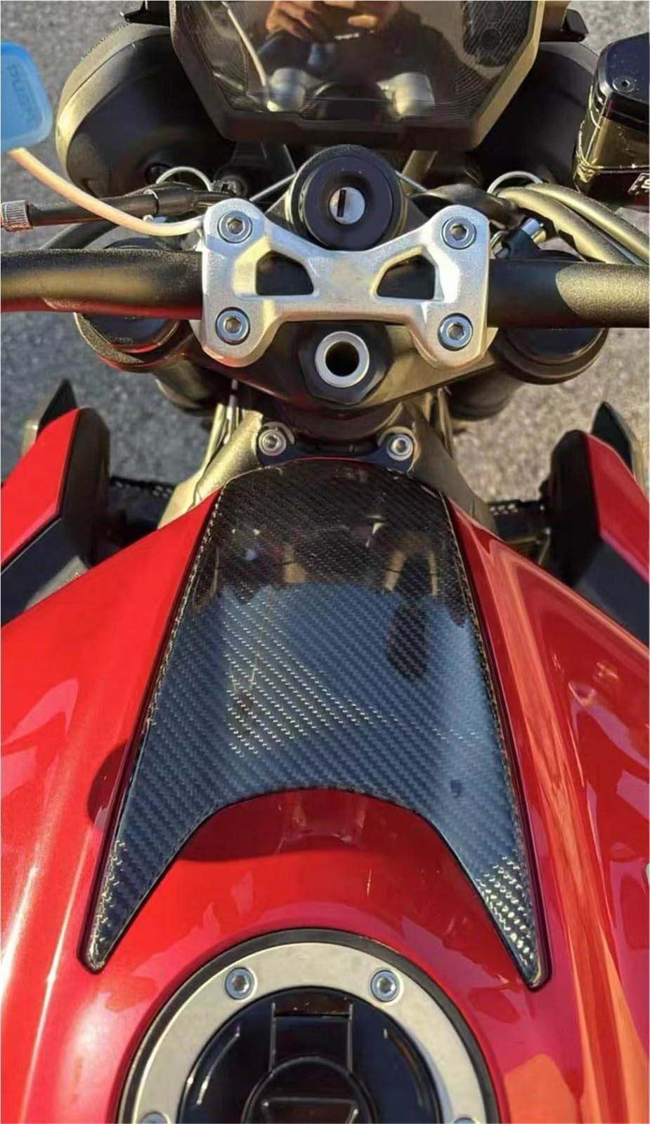 Pièces De Moto en Fibre Carbone pour Triumph Street Triple 765 R RS 765R 765RS, Réservoir Carburant, Boîte À Air, Couvercle Supérieur Avant, Capot Carénage