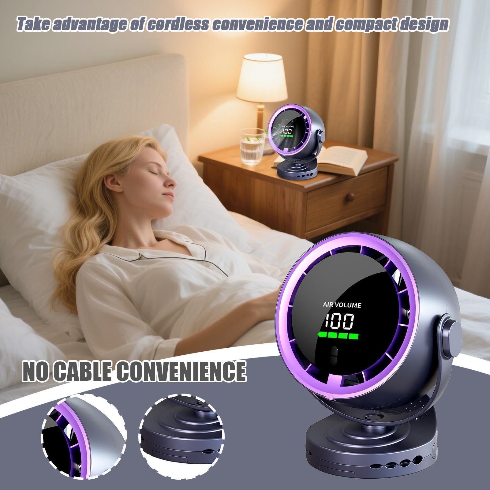 Ventilatore Da Tavolo Con Telecomando Compatto utile potente flusso d'aria