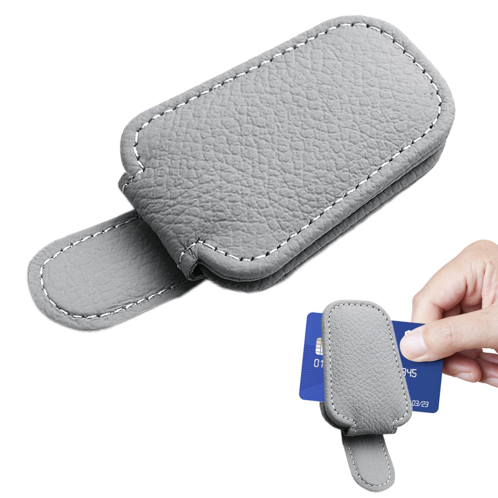 Porte-lunettes De Soleil Magnétique Pour Voiture - Cuir Artificiel, Clip Aimanté, Facile à Installer