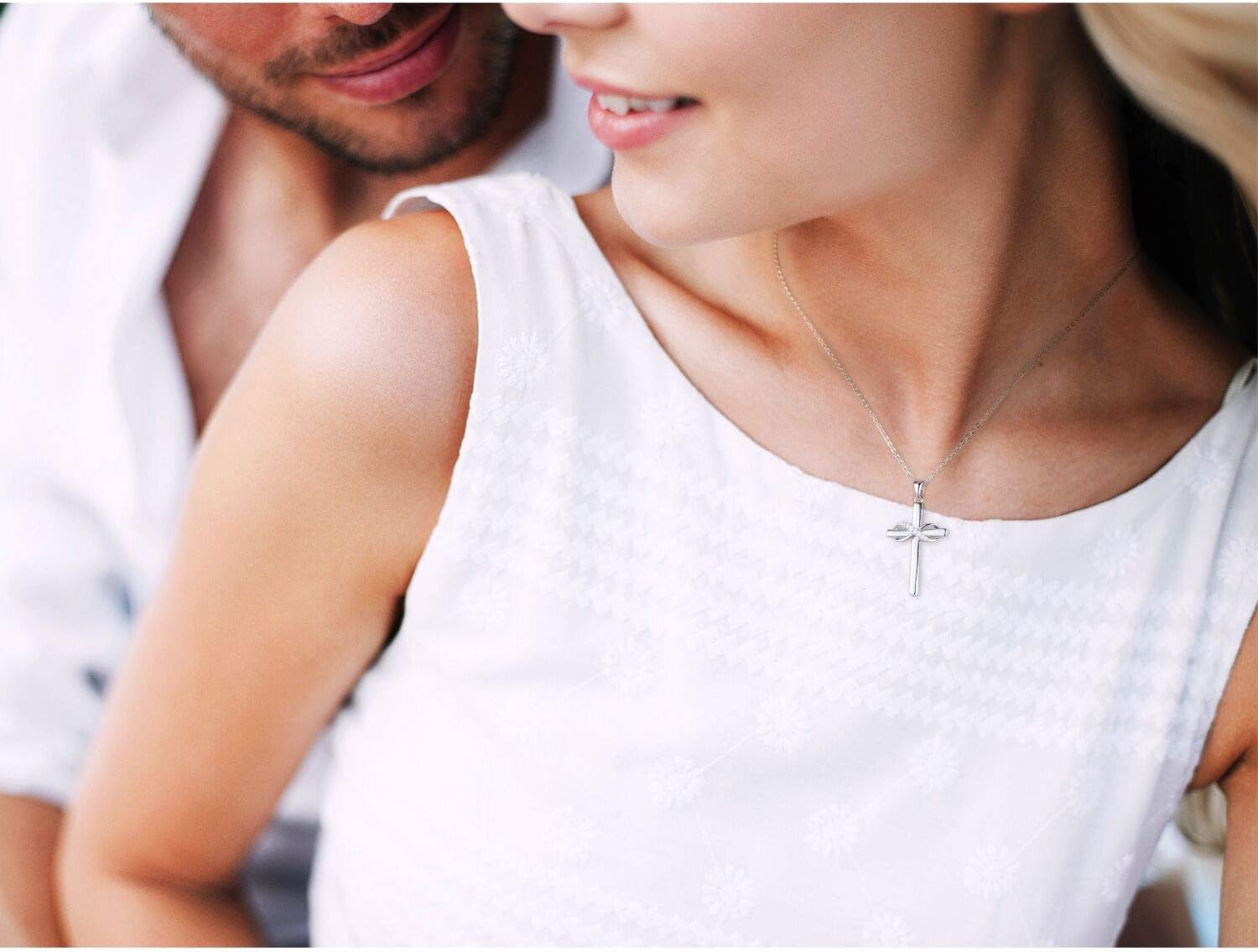 AmorAime 925 Sterling Silver Cross Necklace for Women Infinity Necklace 14K Rose Gold Plated Necklaces - Image 5