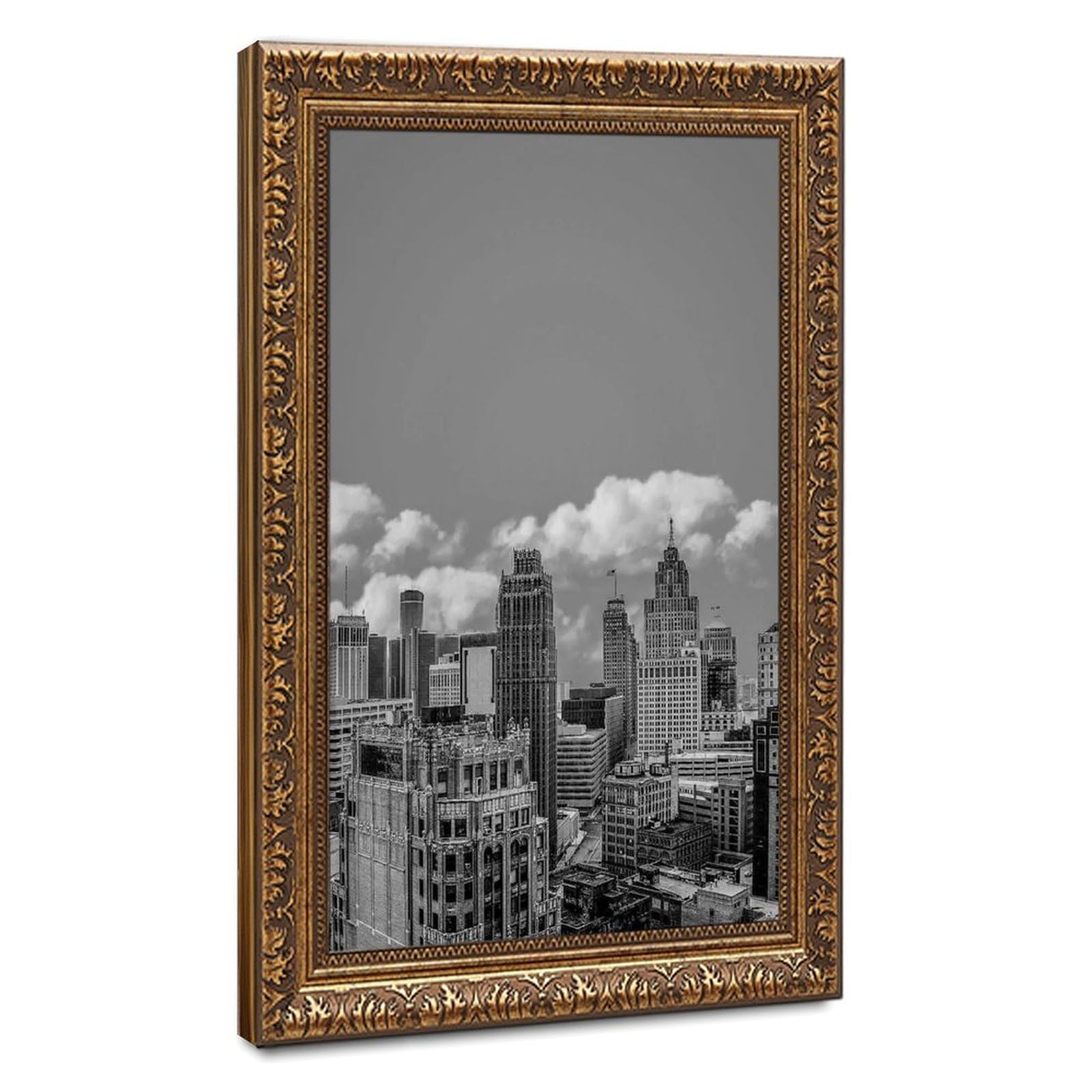 Bareronor Detroit Skyline (2) Canvas Poster Bedroom Decor Landscape Office Room Decor Gift 24" L X 36" W