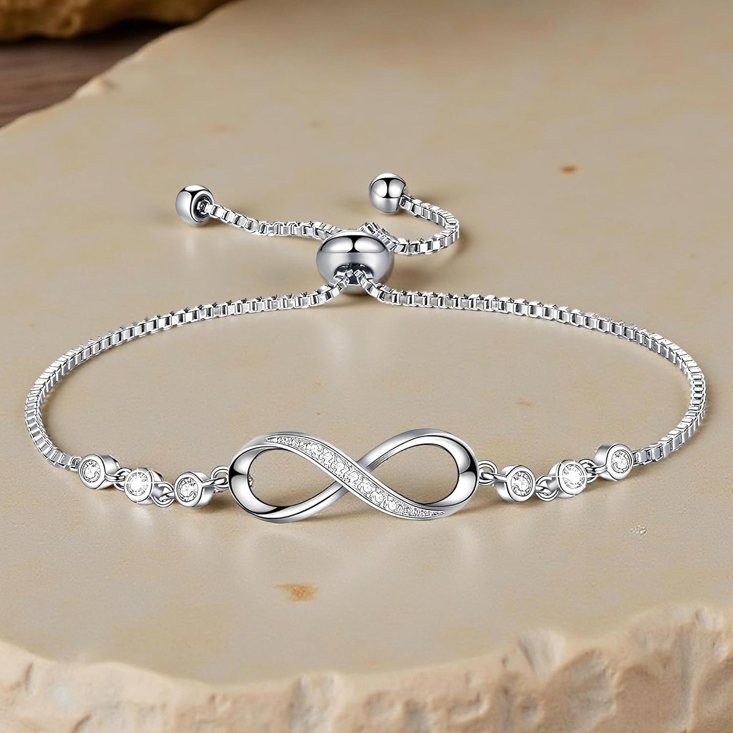 To My Daughter In Law Infinity Heart Bracelet From Mom And Dad, Wedding Christmas Anniversary Birthday Gift For Daughter In Law, Bracelet With Message Card And Gift Box From Mother-In-Law - Image 6