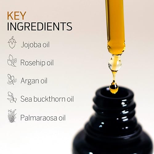 Miniatura 2 de Aceite facial | Aceite de masaje facial, aceite facial restaurador para piel seca | Formulado con aceite de rosa mosqueta, aceite de jojoba - 1.0 fl