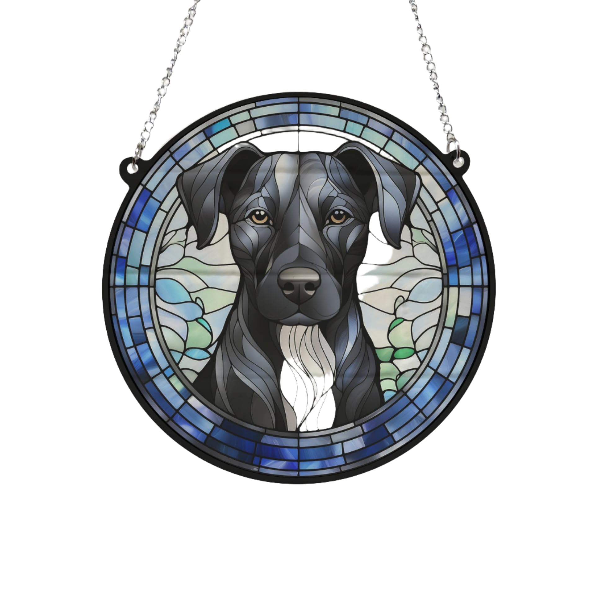 Patterdale Stained Glass Effect Suncatcher Gift for Dog Lovers - 13cm