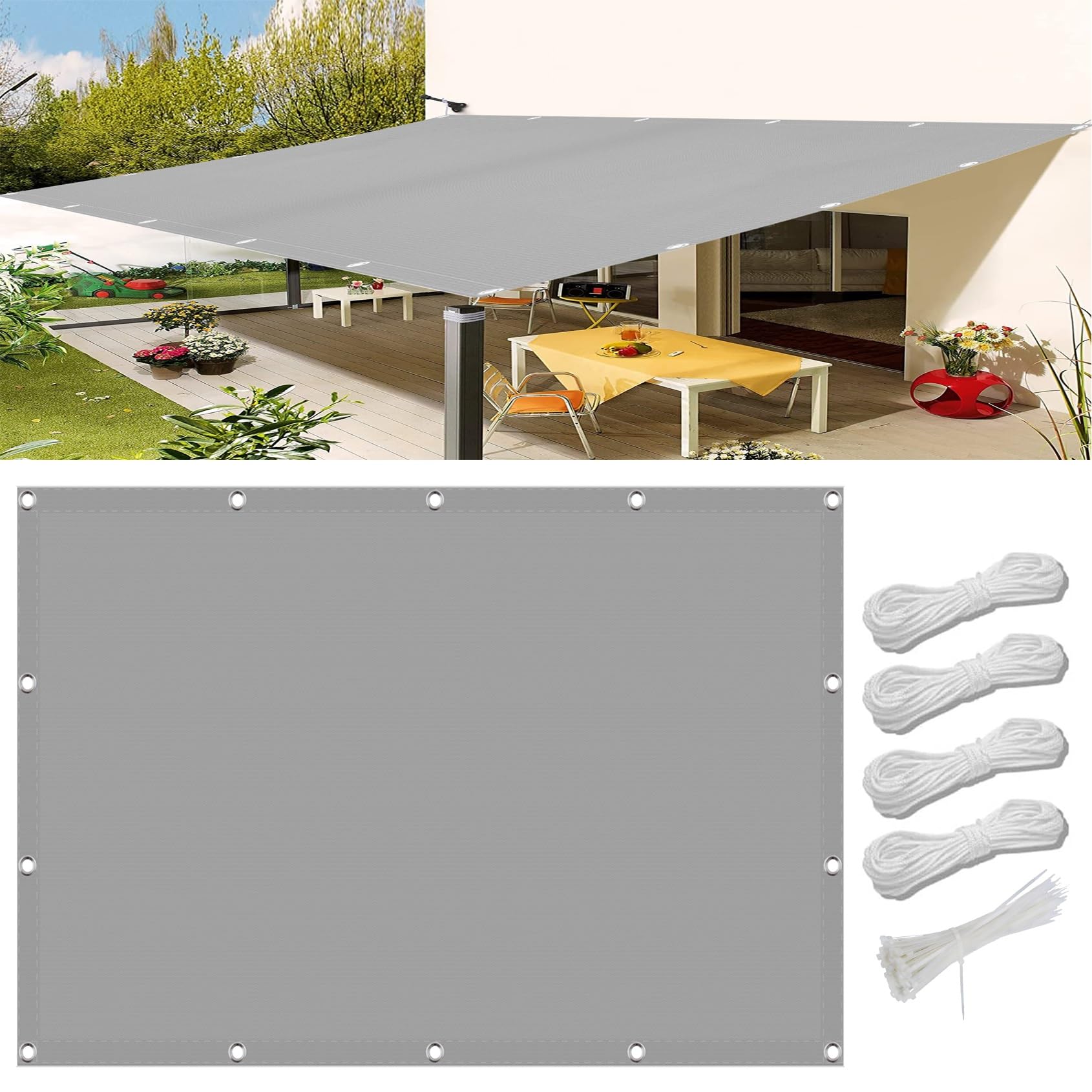 Amazon.co.jp: 日よけ シェード ベランダ 通気性シェード 2.2 x 8 m