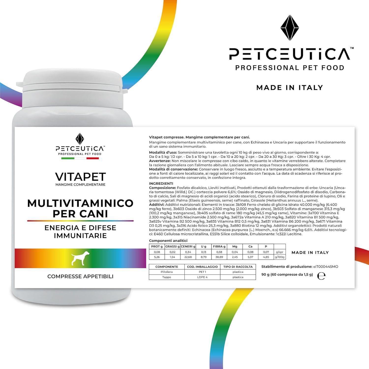 PETCEUTICA Protocollo Anti Leishmaniosi Cane, Integratore Difese Immunitarie, Supporto Sistema Immunitario con Echinacea e Probiotici, Made in Italy