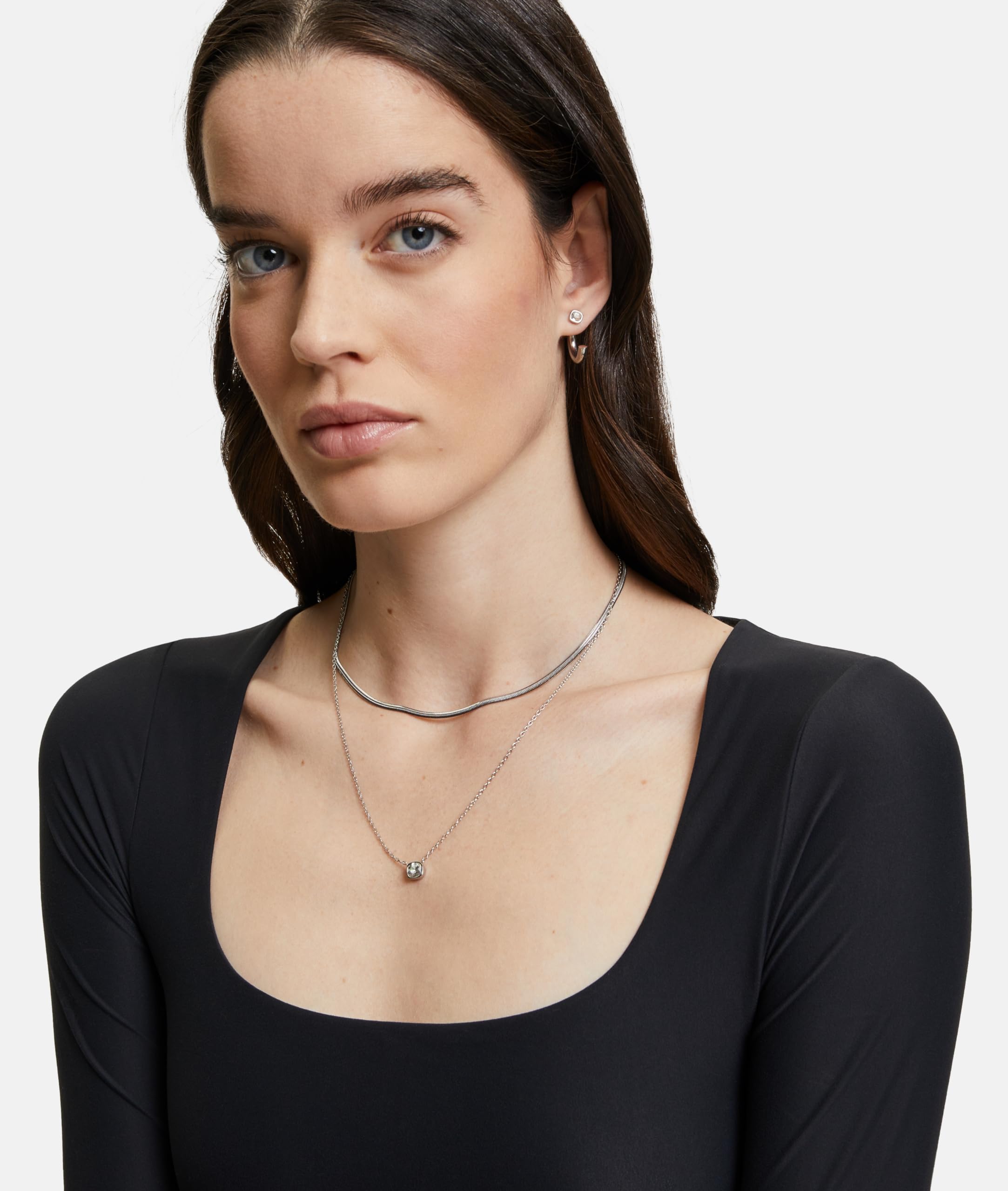 Tamaris Halsketten Layering Set für Damen, Halsschmuck einzeln tragbar und Größenverstellbar, wasserfest aus Edelstahl