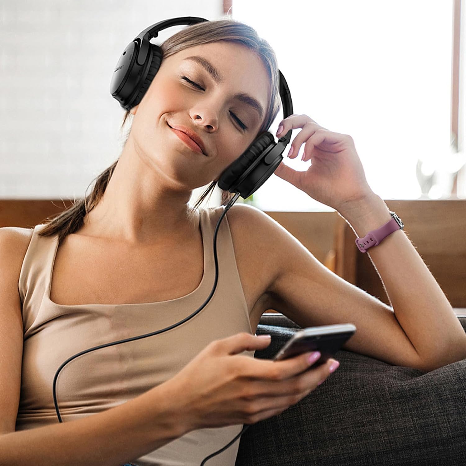 Getino Slim Silicone Bands Compatible with Samsung Galaxy Watch 7 Band 6 5 4 FE 40mm 44mm/Galaxy Active 2, 20mm Watch Band Skinny Charms X-Shaped Thin Sport Loop Strap for Samsung Watch Bands Women - Image 6