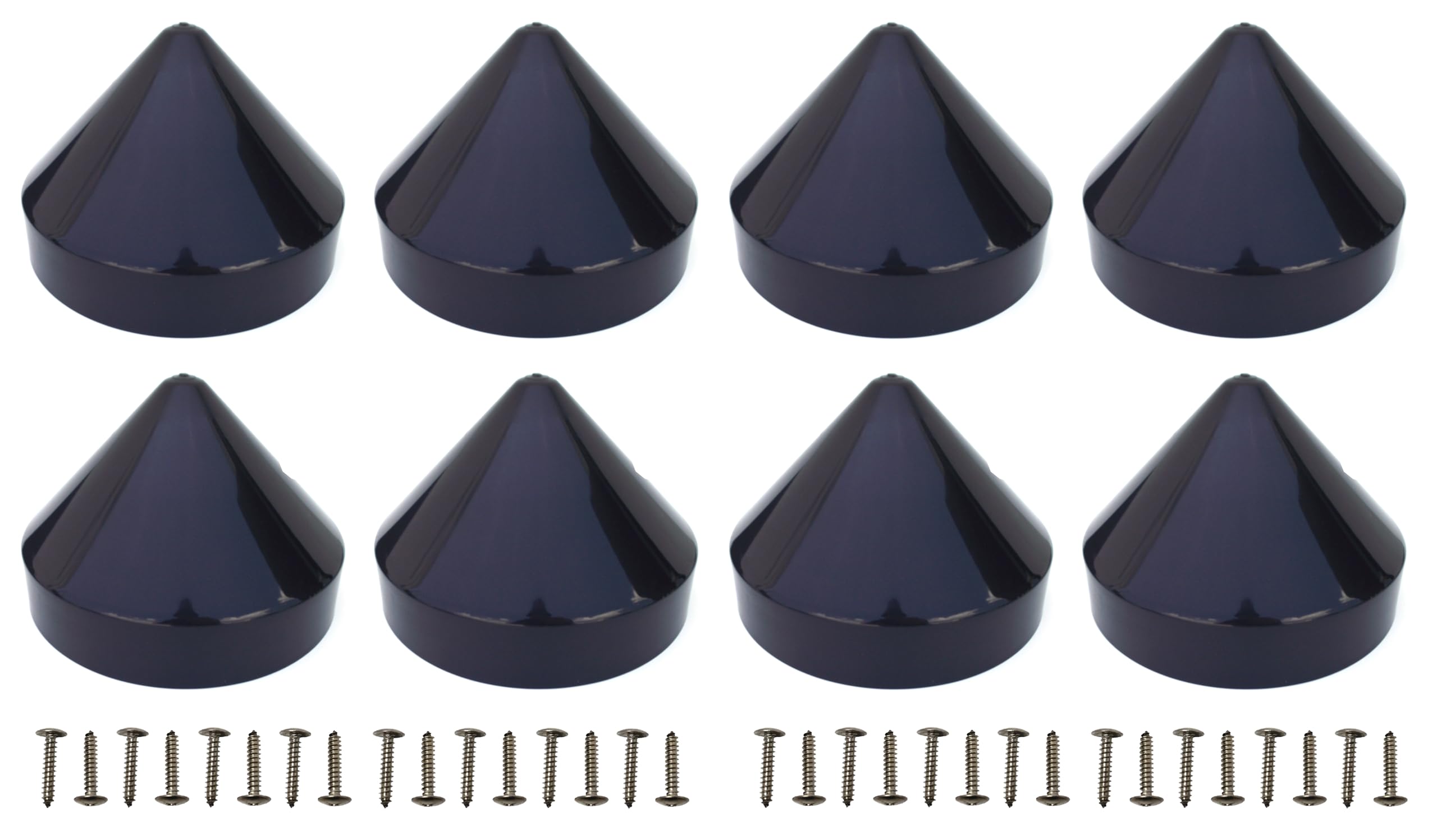 JSP Manufacturing 8 Pack Cone Marine Dock Piling Caps Now with More UV Protection 10+ Years Made in The USA, Dock Pylon Cover Caps for Marine Boat