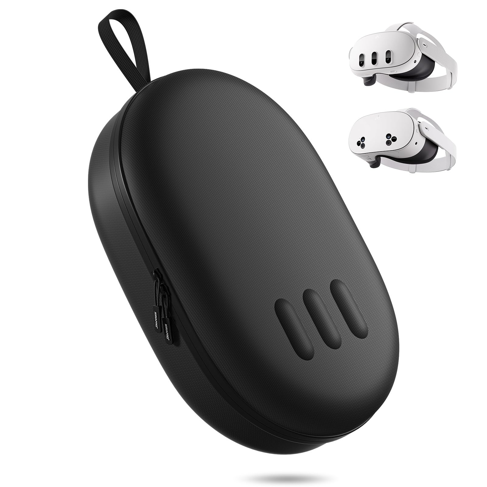caso antiprocesso per meta quest 3 con accessori black