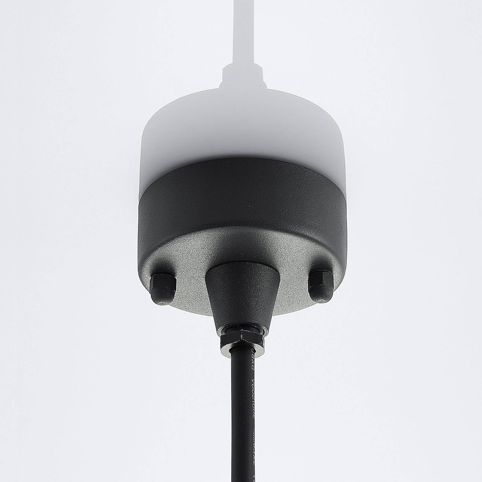 Lindby LED Lámpara para exterior Cassia (Moderno) en Negro hecho de Aluminio (1 llama, lámpara colgante