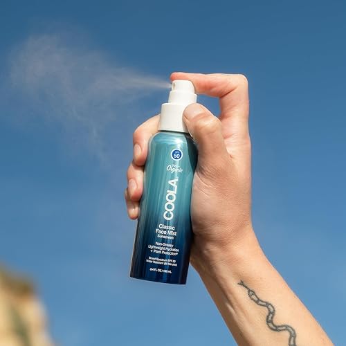 Miniatura 7 de COOLA Protector solar orgánico SPF 50 Sunblock Face Mist, cuidado de la piel probado por dermatólogos para protección diaria, vegano y sin gluten,