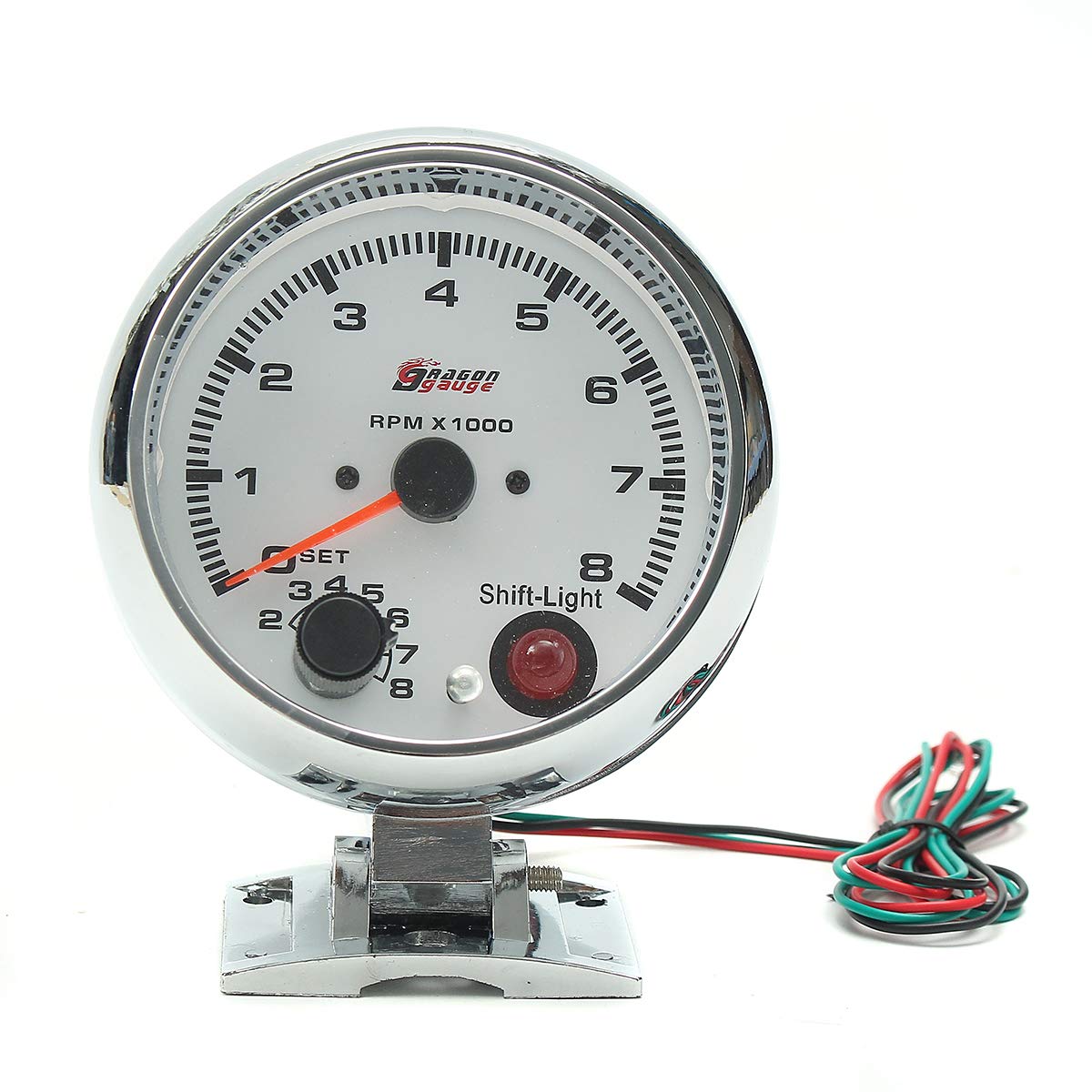 95 Mm 3.75 Pulgadas Tacómetro Tacómetro Medidor Range0-8000 RPM con 7 Colores De Luz De Fondo Led