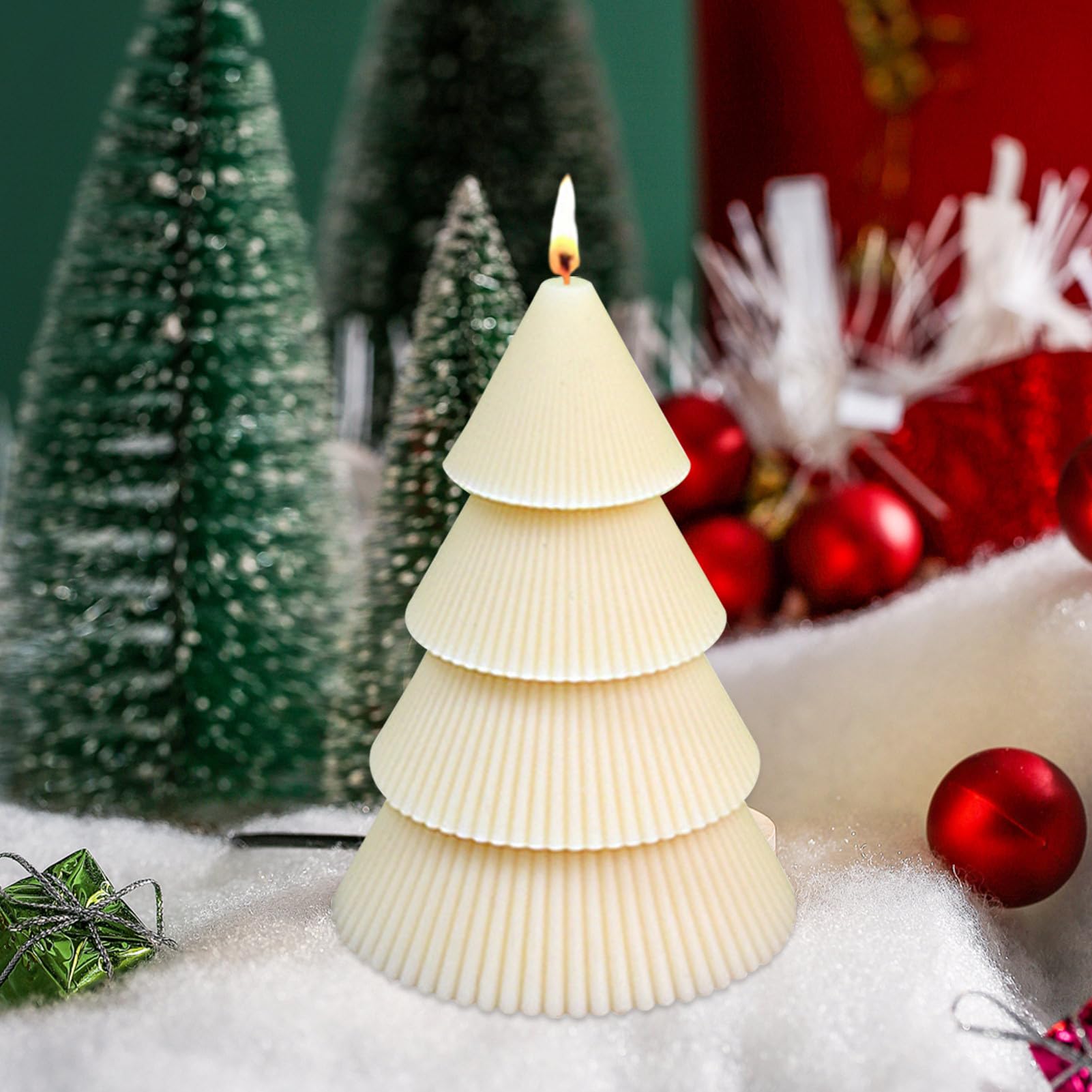 Moule En Silicone Sapin De Noël - Pour Bougies, Savons, Résine, Fondant (Décoration DIY)