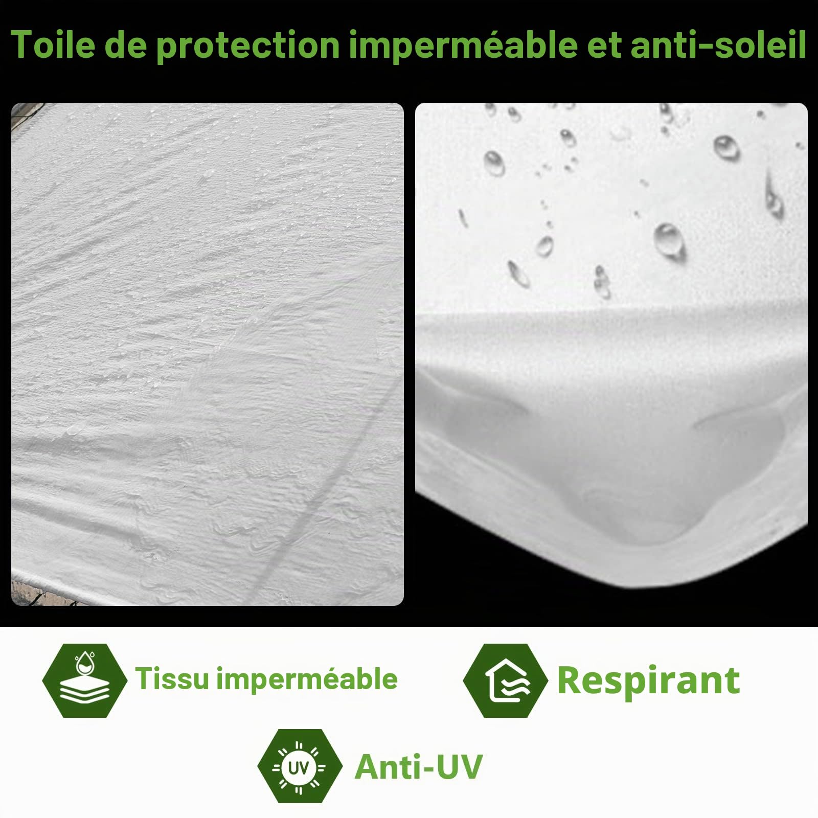 Poulailler en acier galvanisé, avec verrou et toit revêtu de PVC, 3 x 4 x 2 m (L x l x H), enclos pour petits animaux, volière