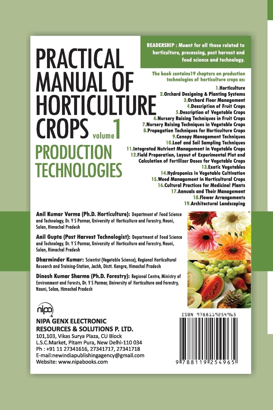 Practical Manual of Horticulture Crops: Vol.01: Production Technologies