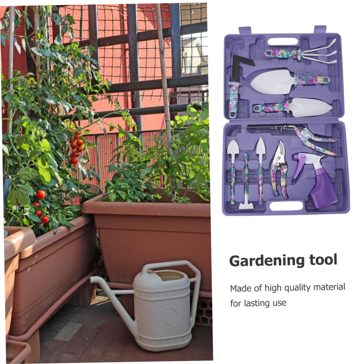 YARNOW 10pièces Outils De Jardinage Pelle Râteau Cisaille Coupe-Herbe Outils De Jardinage Multifonctionnels