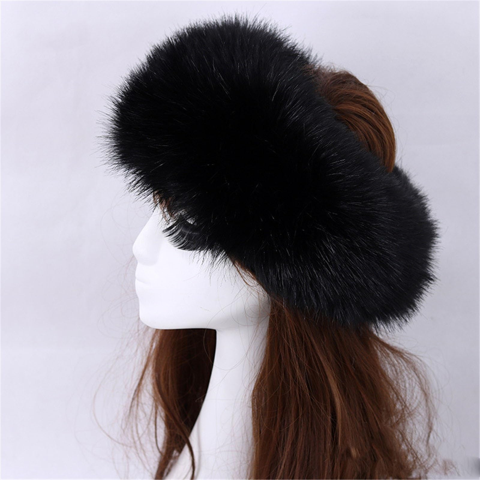 Gorro de piel sintética para mujer, estilo cosaco ruso, gorro de invierno