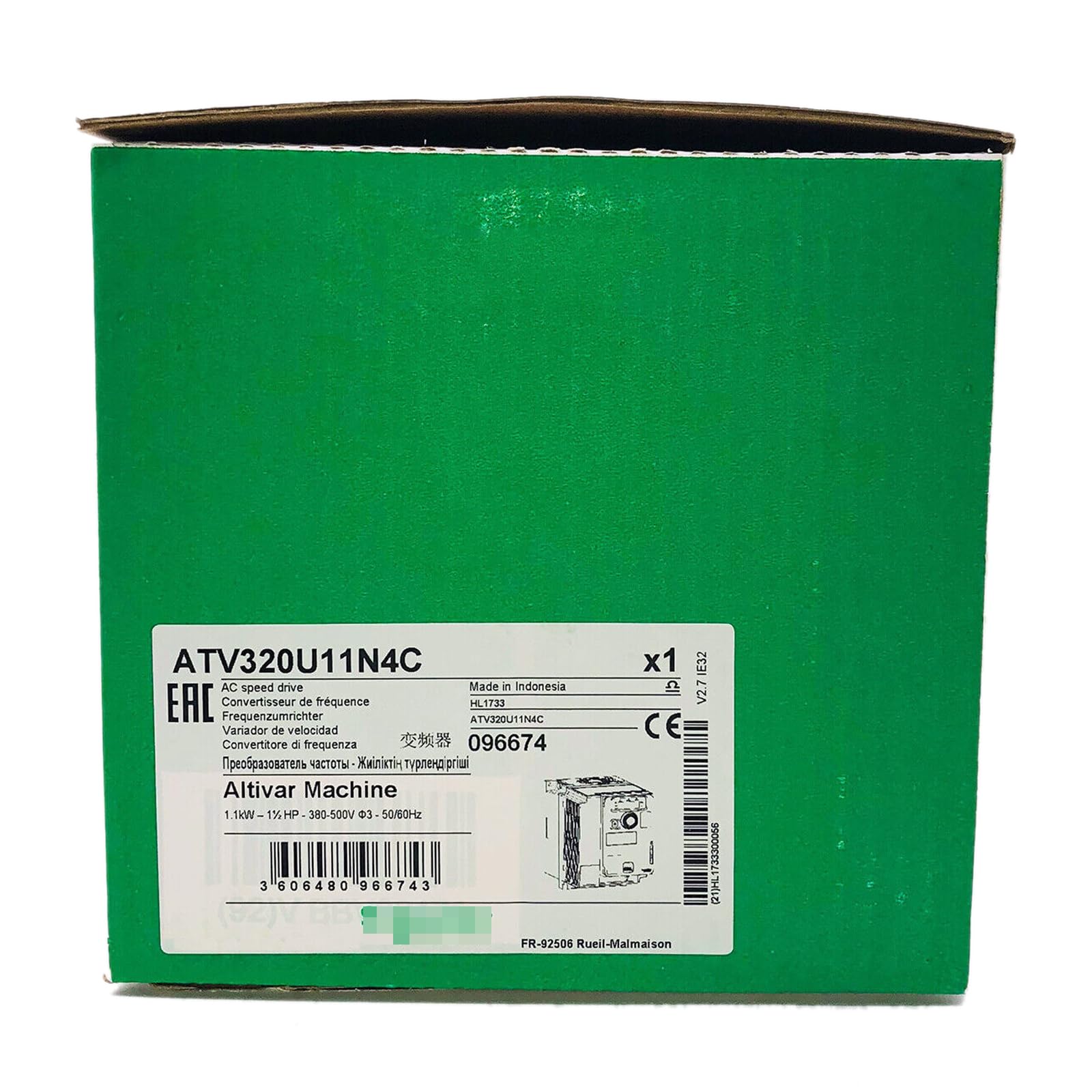 ATV320U11N4C variateur de fréquence 400V neuf scellé avec garantie un an pour automatisme