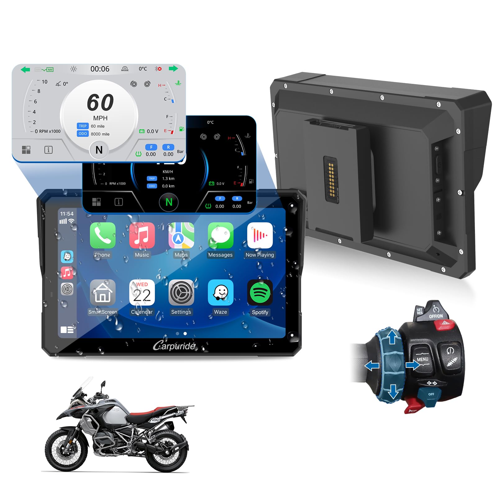  ナビ カープライド W702proBS マルチコントローラー対応 Amazon.co.jp: CARPURIDE W702BS BMW Moto CarPlay&A-Autoデータ